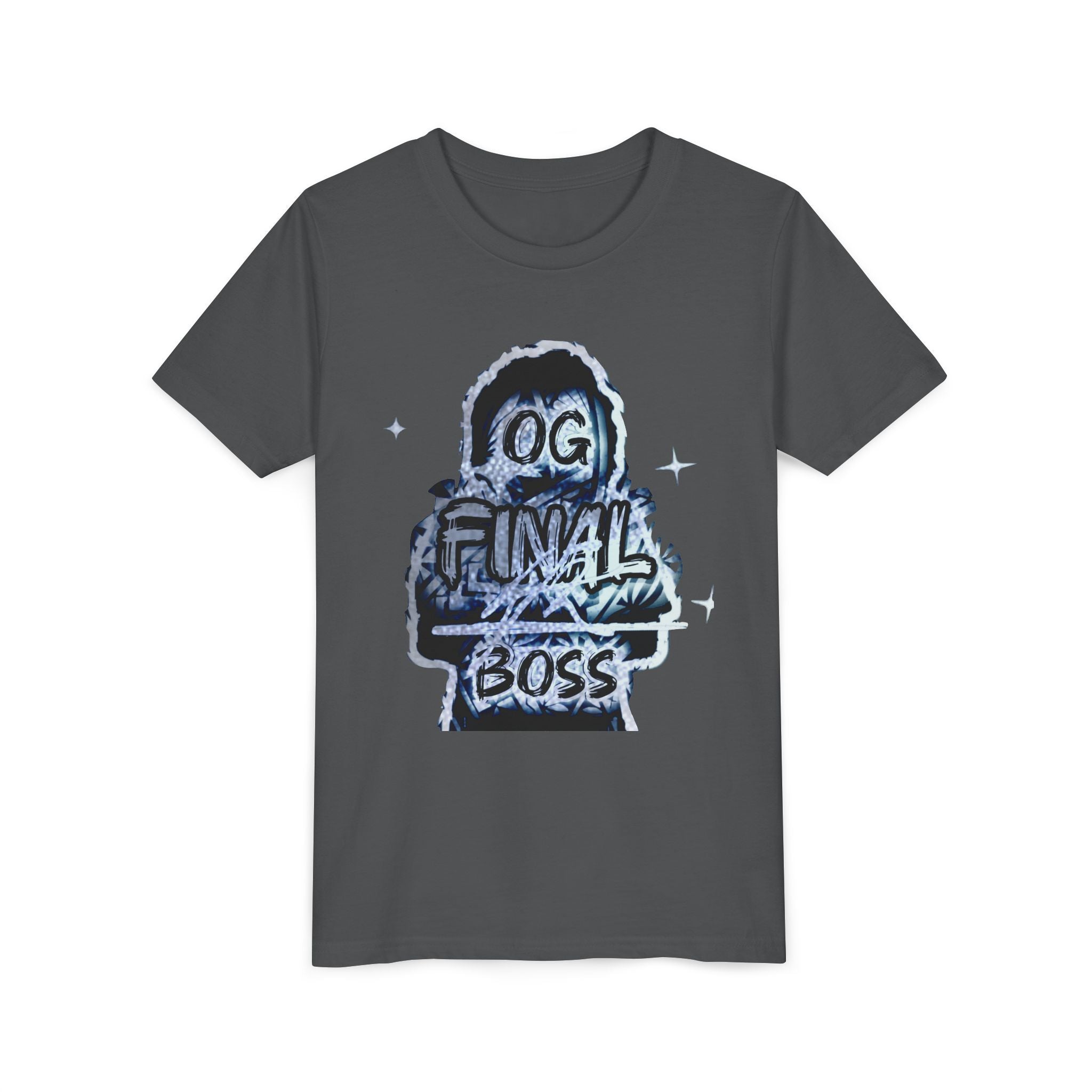 Youth Tee — "OG Final Boss" - Silver - Graphic Kids T‑Shirt