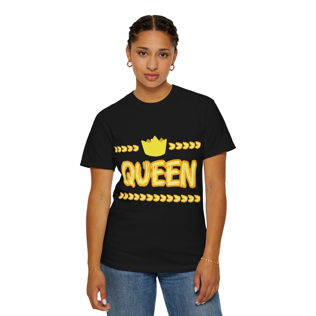 Queen Graphic T-Shirt — Yellow Crown Casual Tee