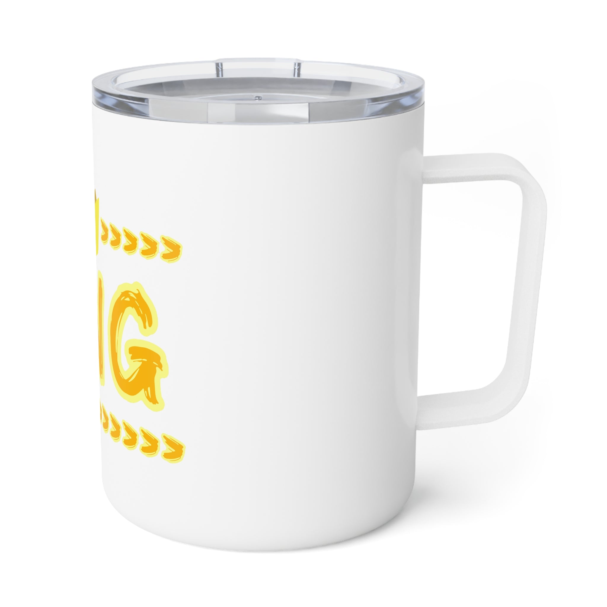"King" insulated - yellow graphic - Coffee Mug, 10oz