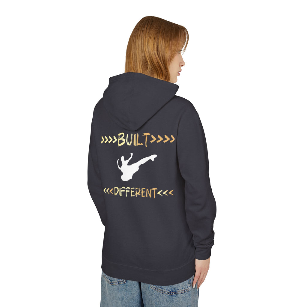 Built Different Martial Arts Hoodie — Karate Kick Graphic Pullover