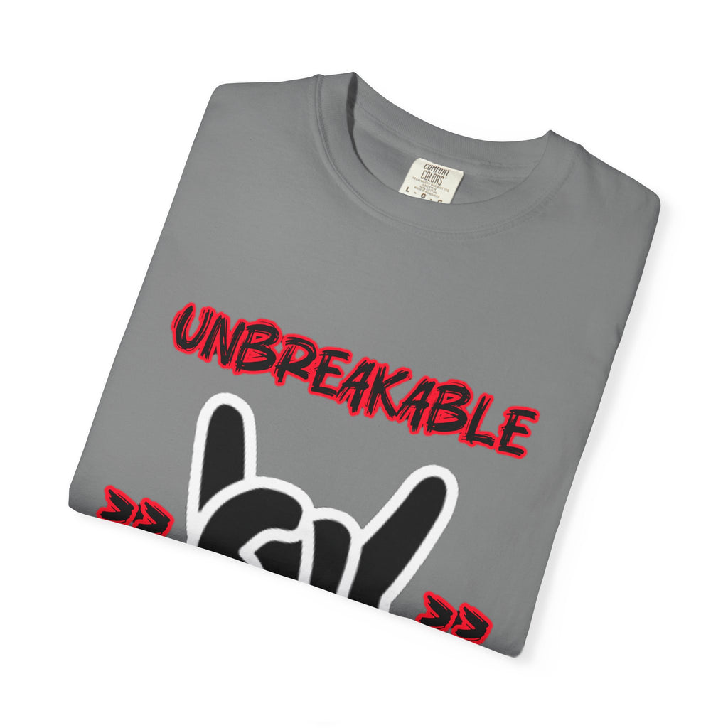 Unbreakable Confidence T-Shirt — Rock Hand Sign Graphic Tee