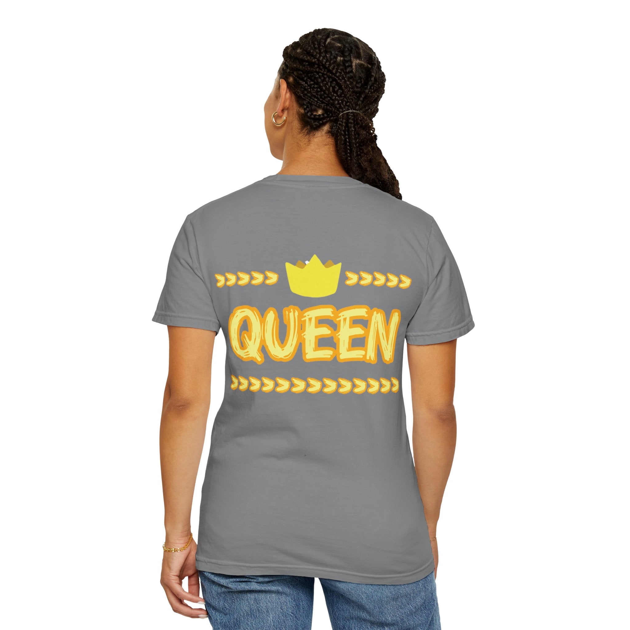 Queen Graphic T-Shirt — Yellow Crown Casual Tee