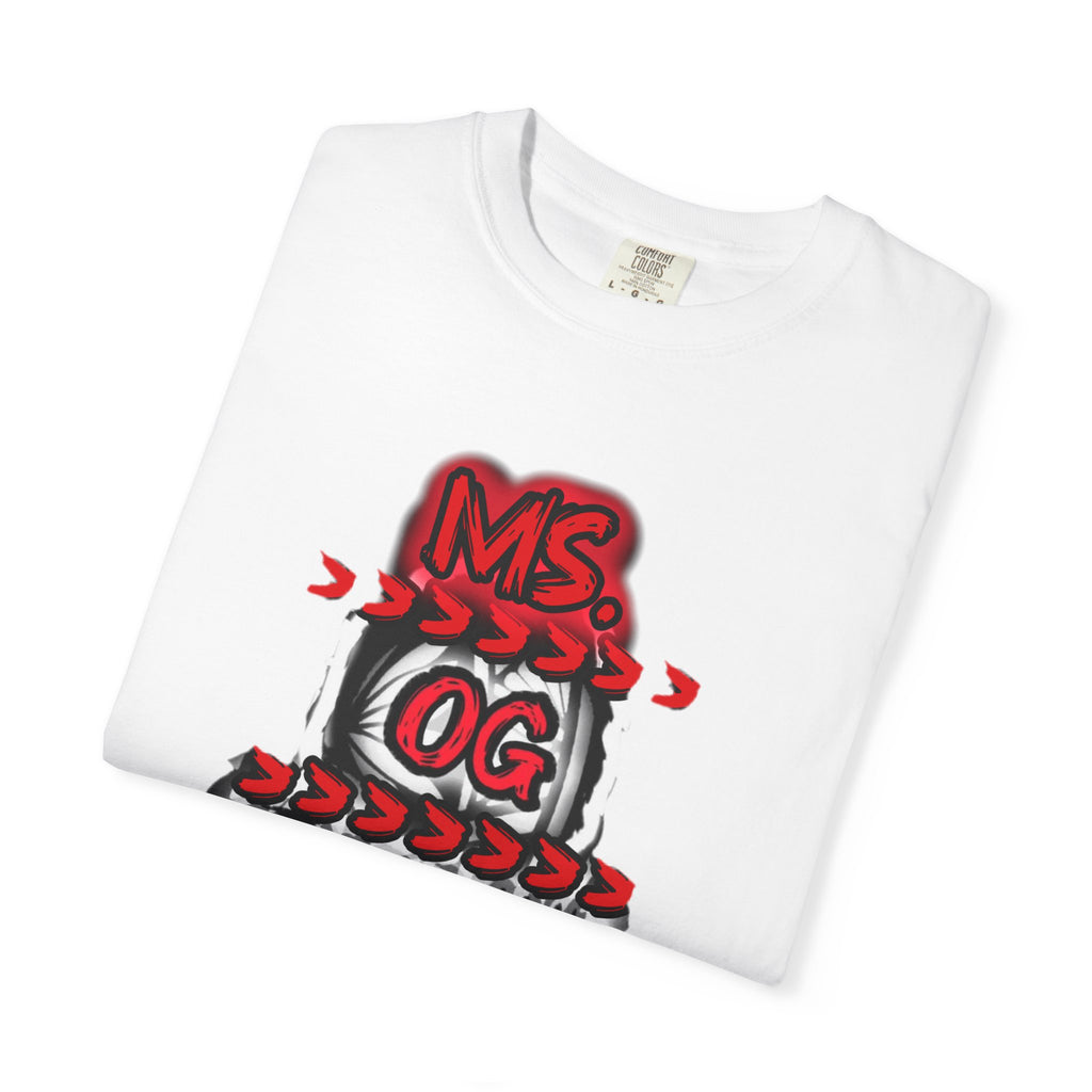Ms. OG final Boss Graphic T-Shirt — Red Distressed Streetwear Tee