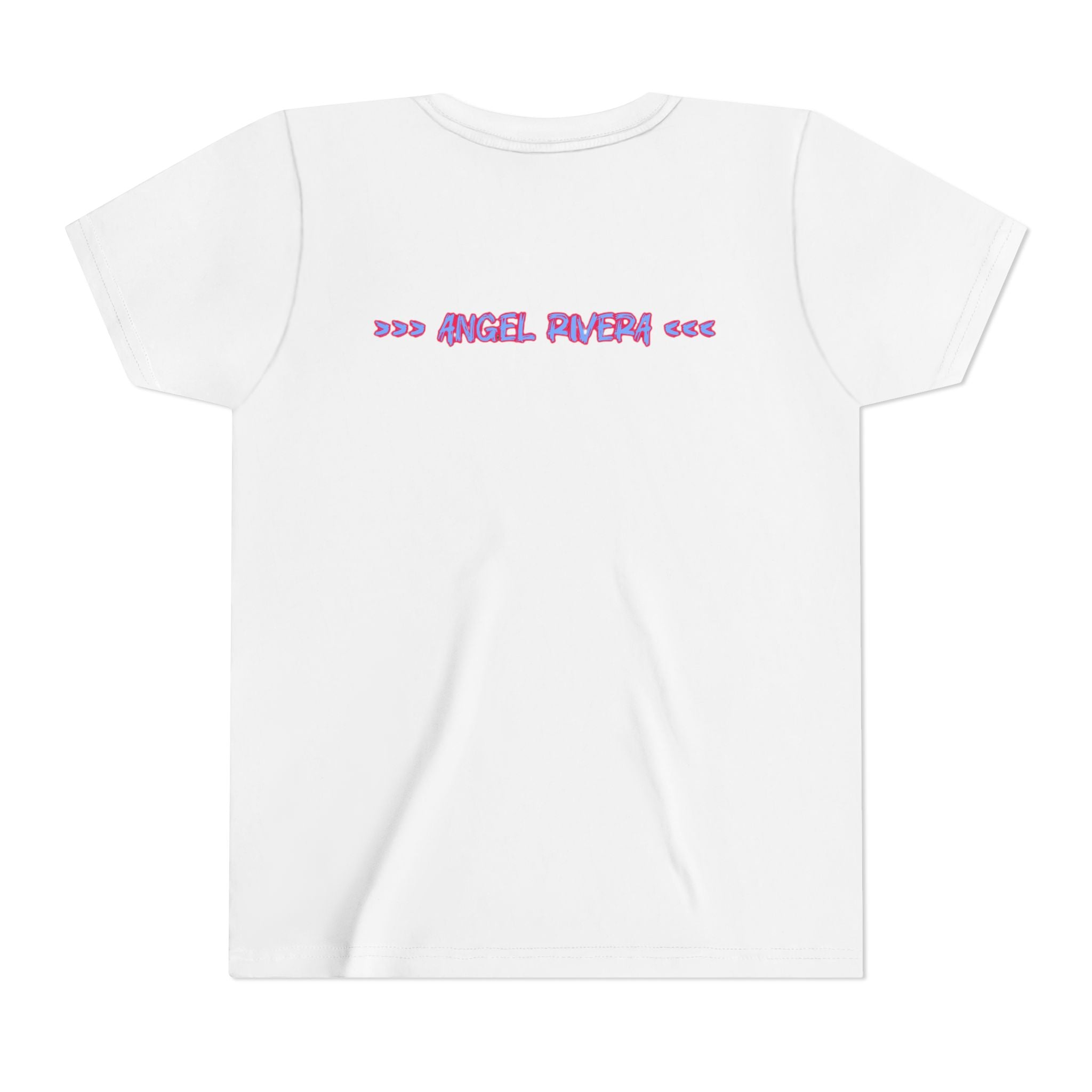 Youth Tee - 'I Trust Nobody' Neon Pink and Blue Broken Heart Graphic