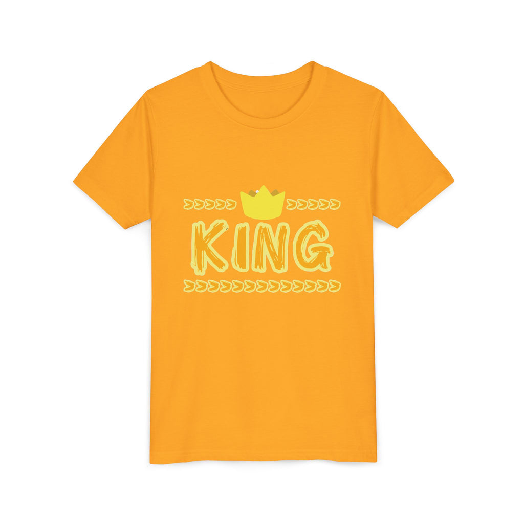 Youth 'King' Tee — Yellow Crown Graphic Kids T-Shirt