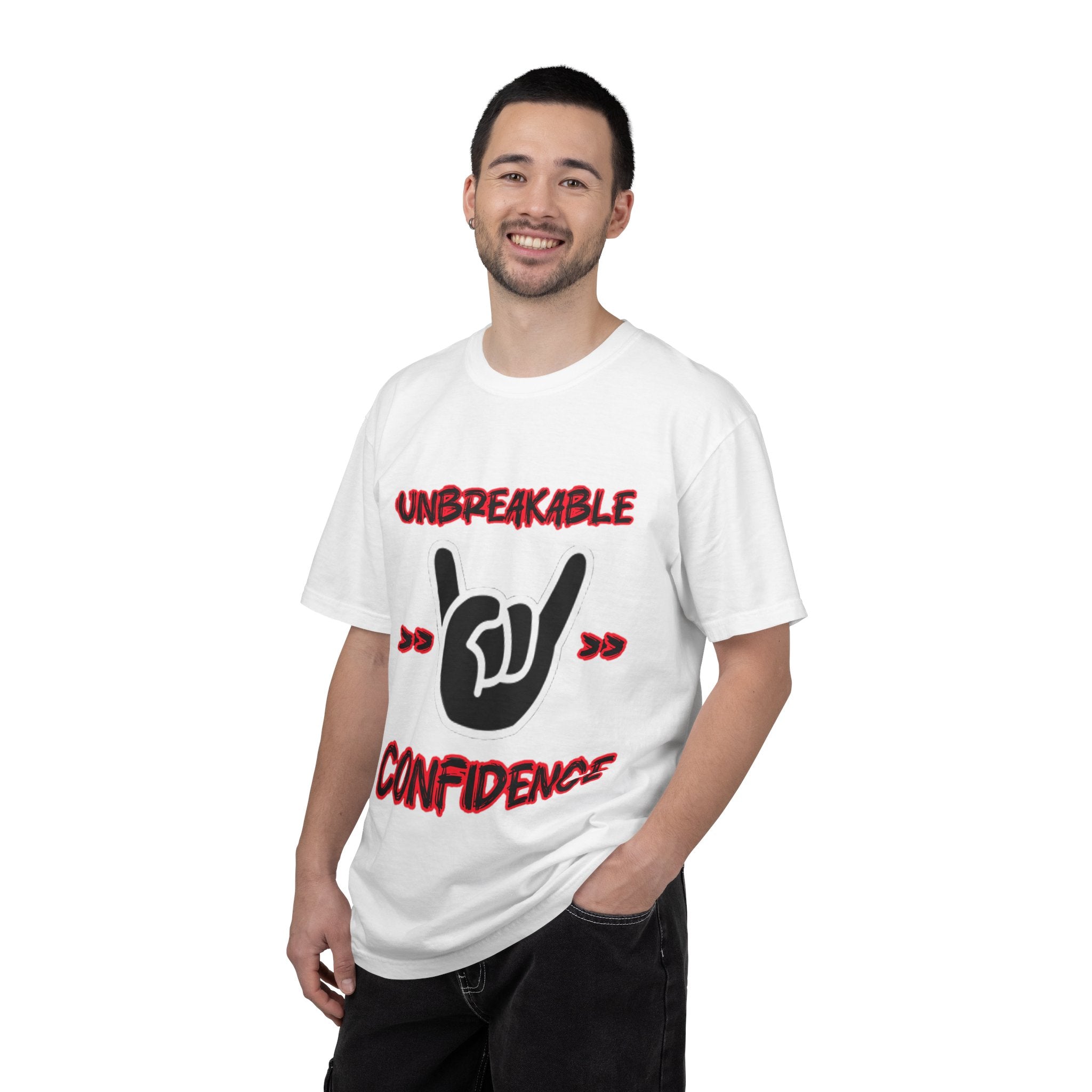 Unbreakable Confidence T-Shirt — Rock Hand Sign Graphic Tee