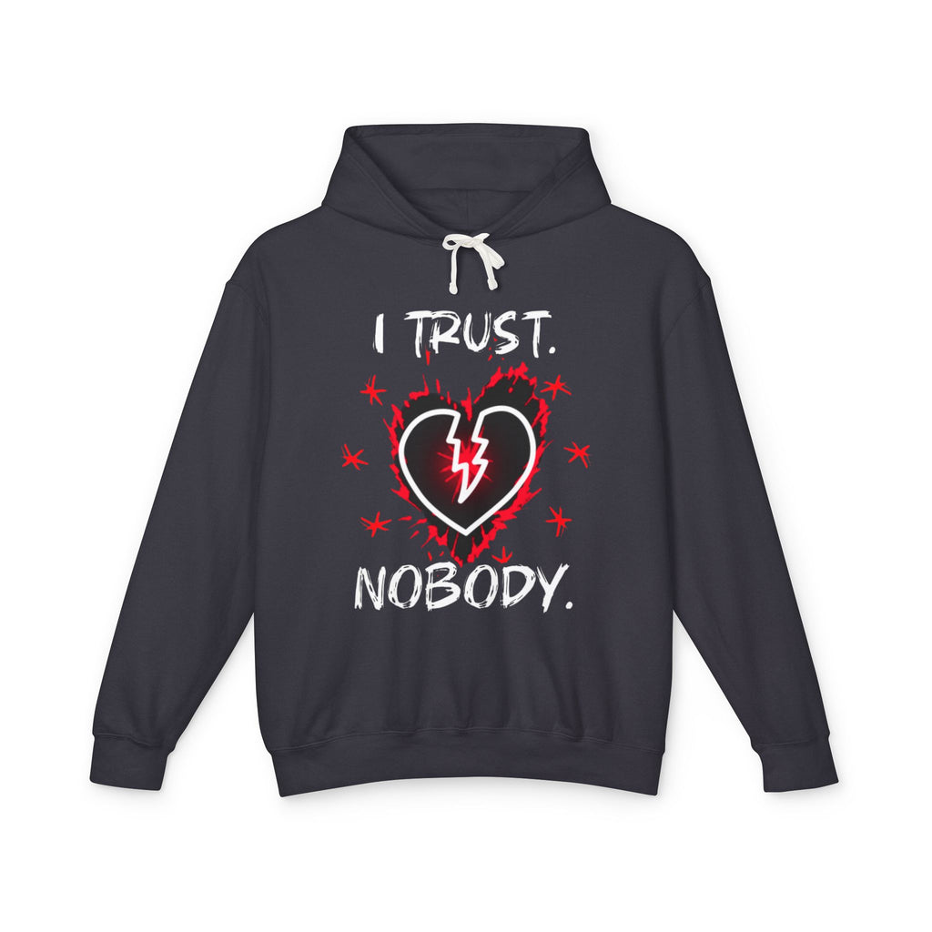 Unisex Lightweight Hooded - Broken Heart Graphic - Sweatshirt