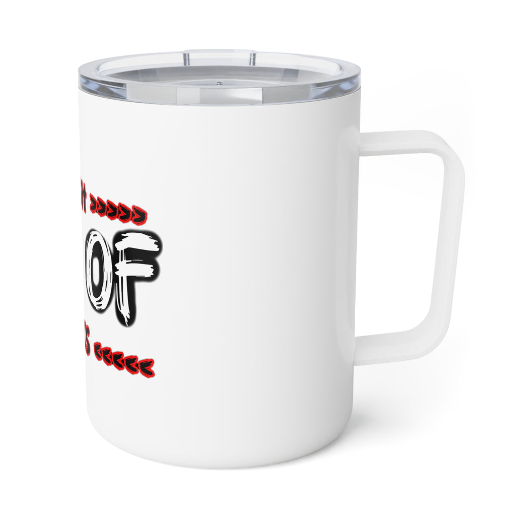 Insulated Coffee Mug – "Fresh Out of Fucks" Funny Travel Tumbler, 10oz