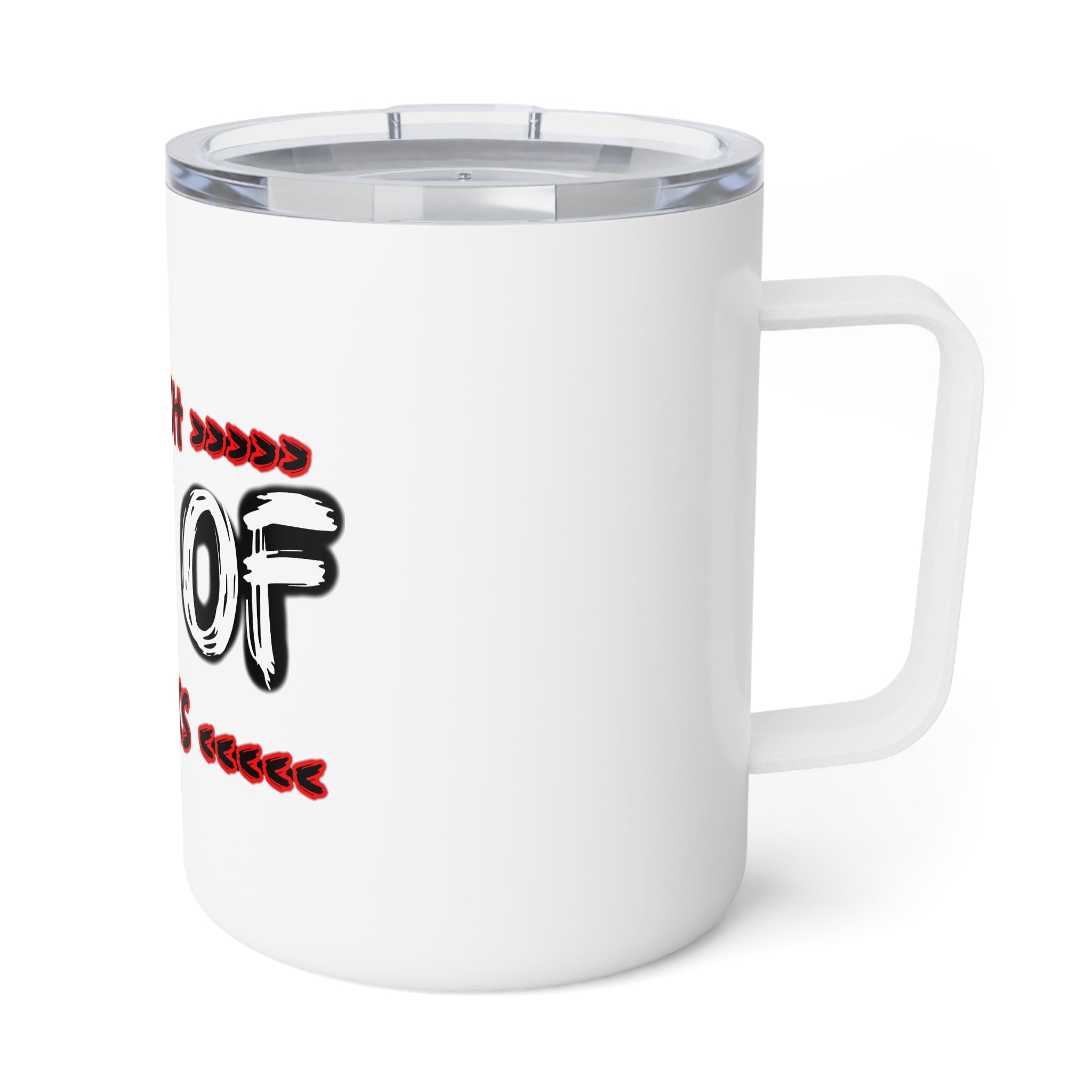 Insulated Coffee Mug – "Fresh Out of Fucks" Funny Travel Tumbler, 10oz