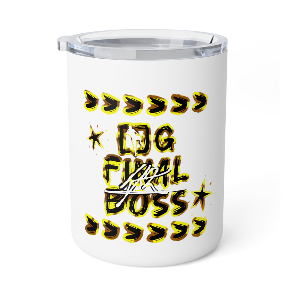Insulated Coffee Mug — "OG Final Boss” Retro Star Gaming 10oz Travel Mug