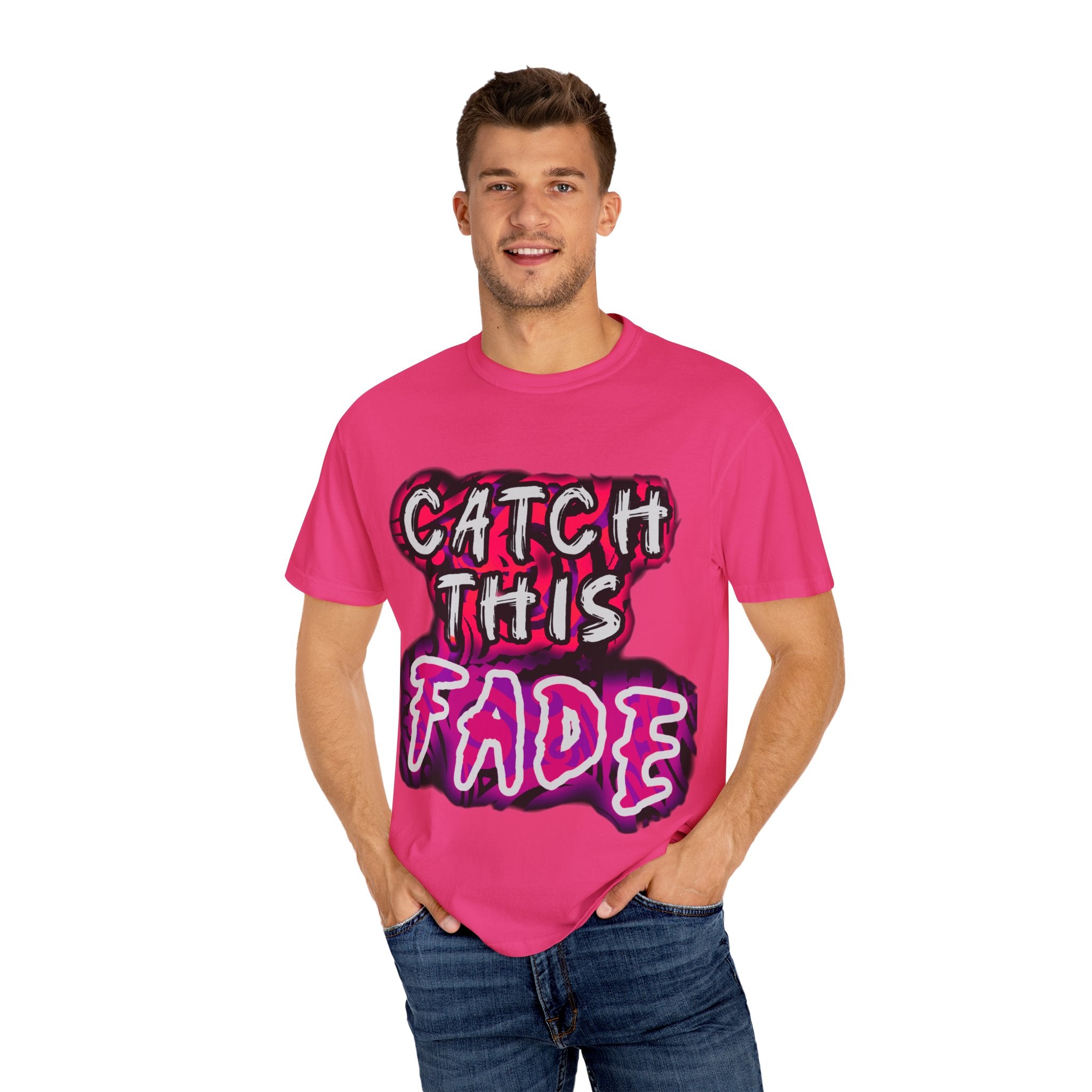 Catch This Fade Garment-Dyed T-Shirt, Unisex Retro Tee, Streetwear Gift, Music Lover Shirt, Trendy Graphic T-Shirt