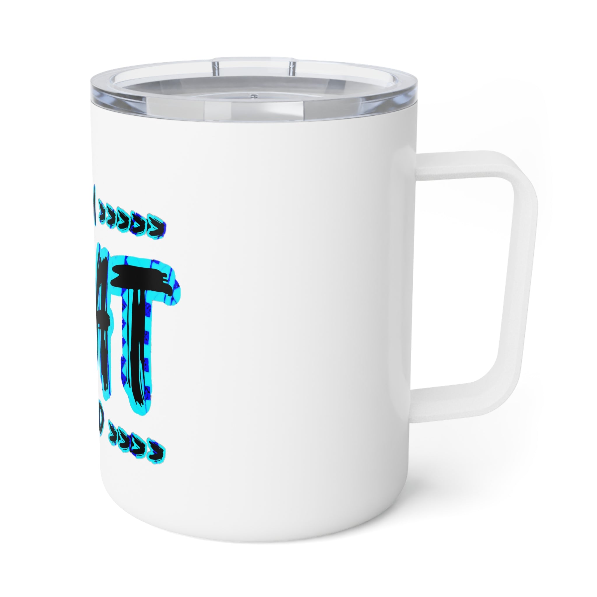 Insulated Coffee Mug — "I AM THAT COLD" Blue Graphic Travel Mug, 10oz