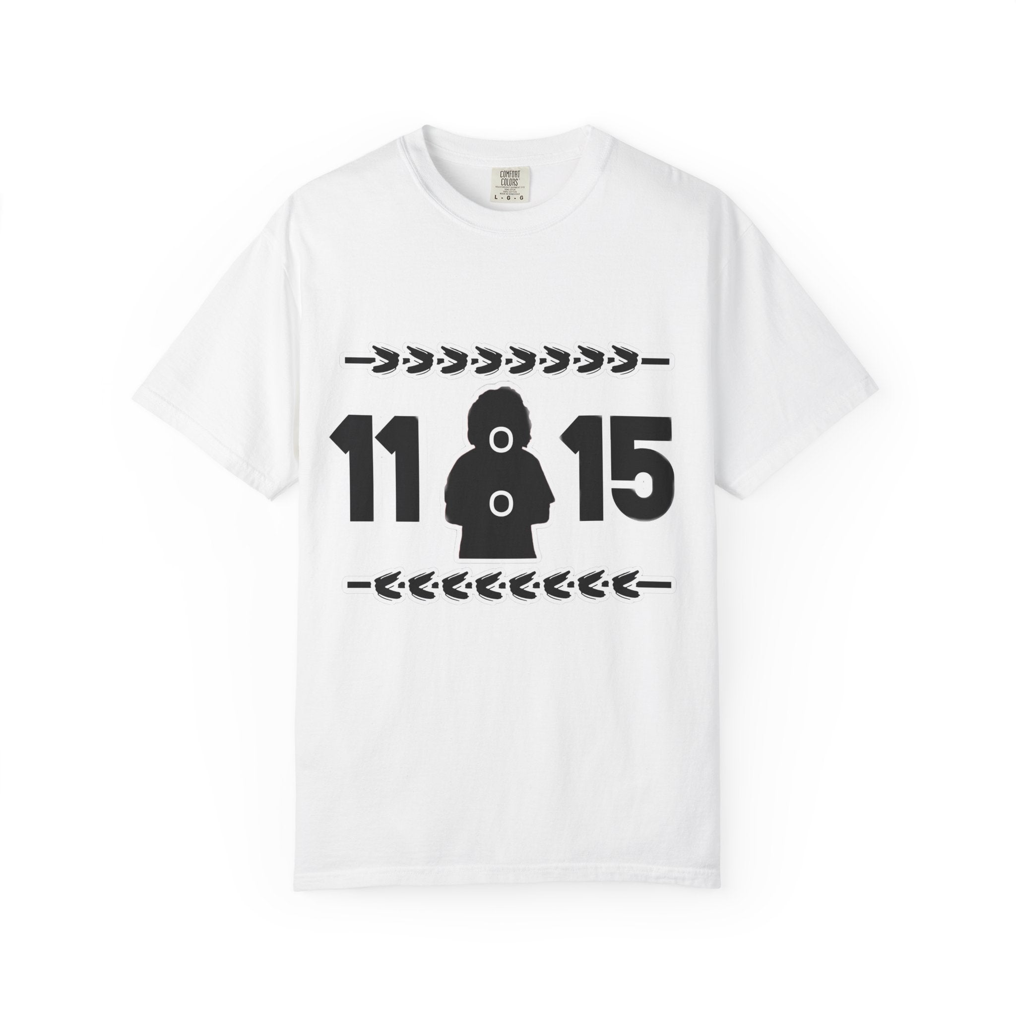 11:15 Hooded Figure Graphic T-Shirt — Minimalist Retro Streetwear