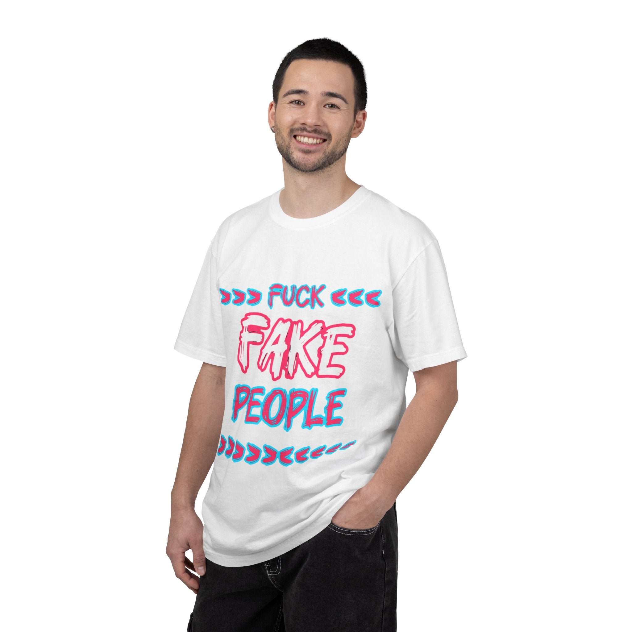 Graphic T-Shirt — “Fuck Fake People” Bold Retro Text Tee