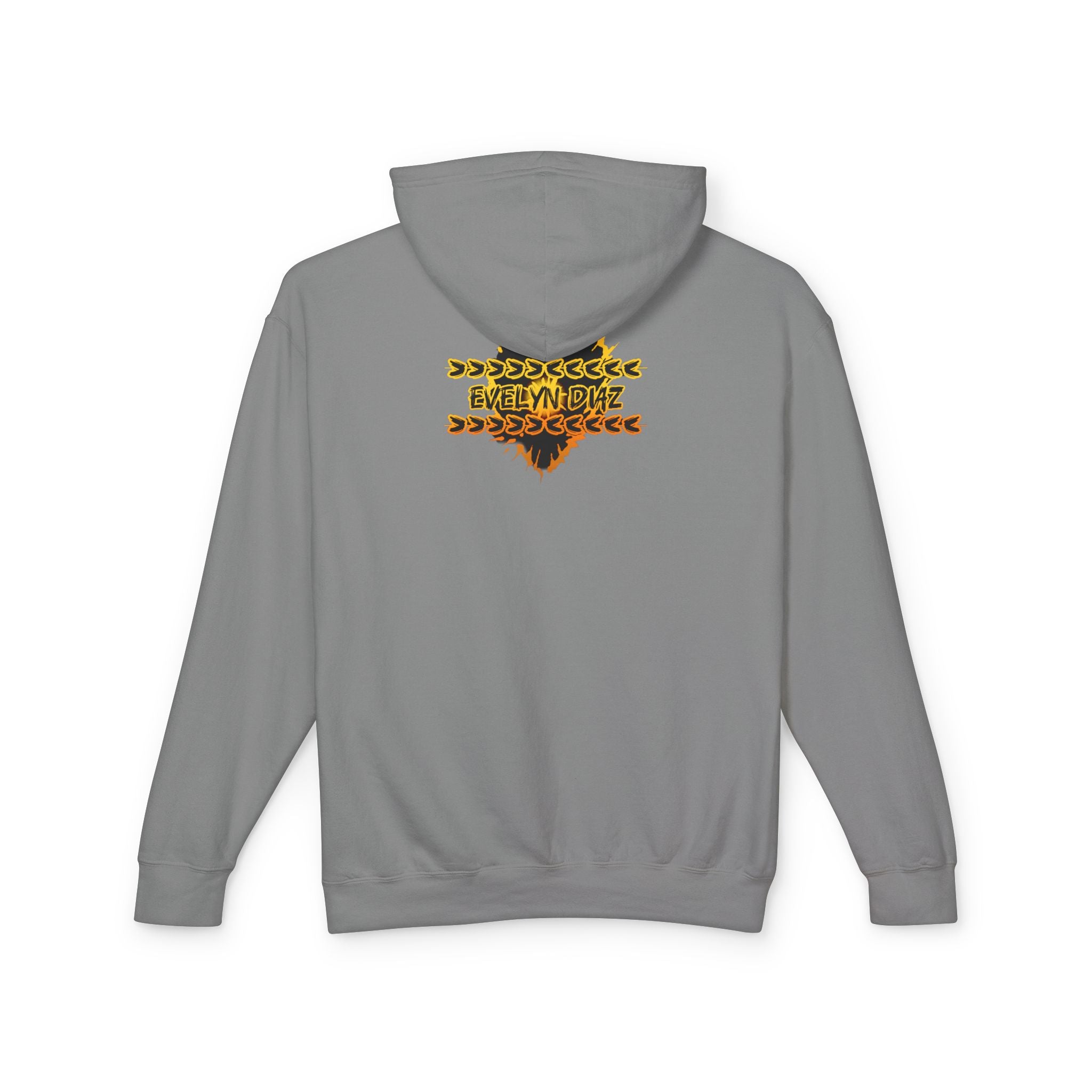 Badass Flame Graphic Hoodie — Bold Retro Fire Text Lightweight Hooded Sweatshirt