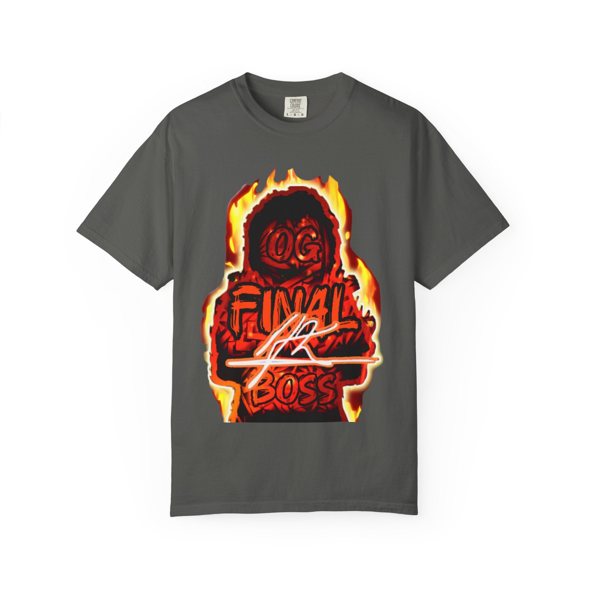 OG Final Boss T-shirt — Flame Orange - Graphic designer Streetwear
