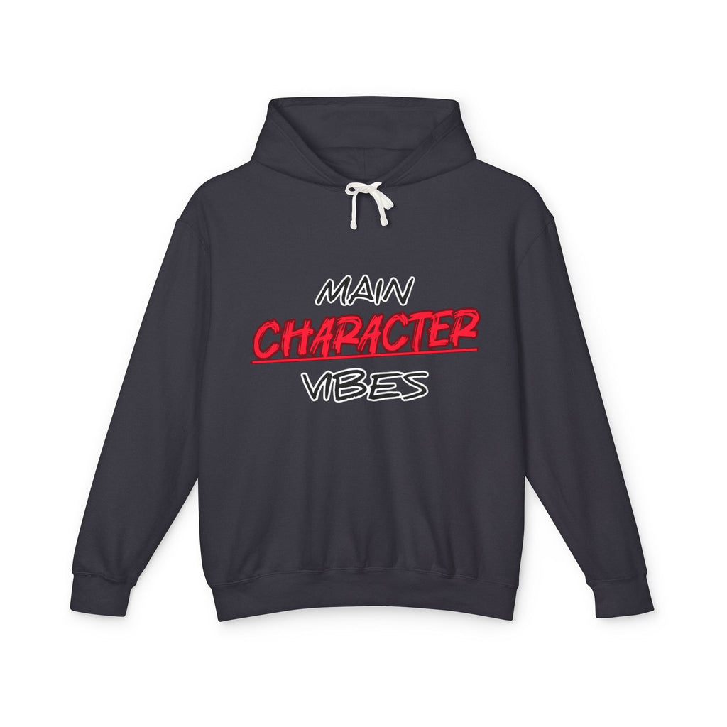 Main Character Vibes Hoodie — "Main Character Vibes" Graphic Hooded Sweatshirt