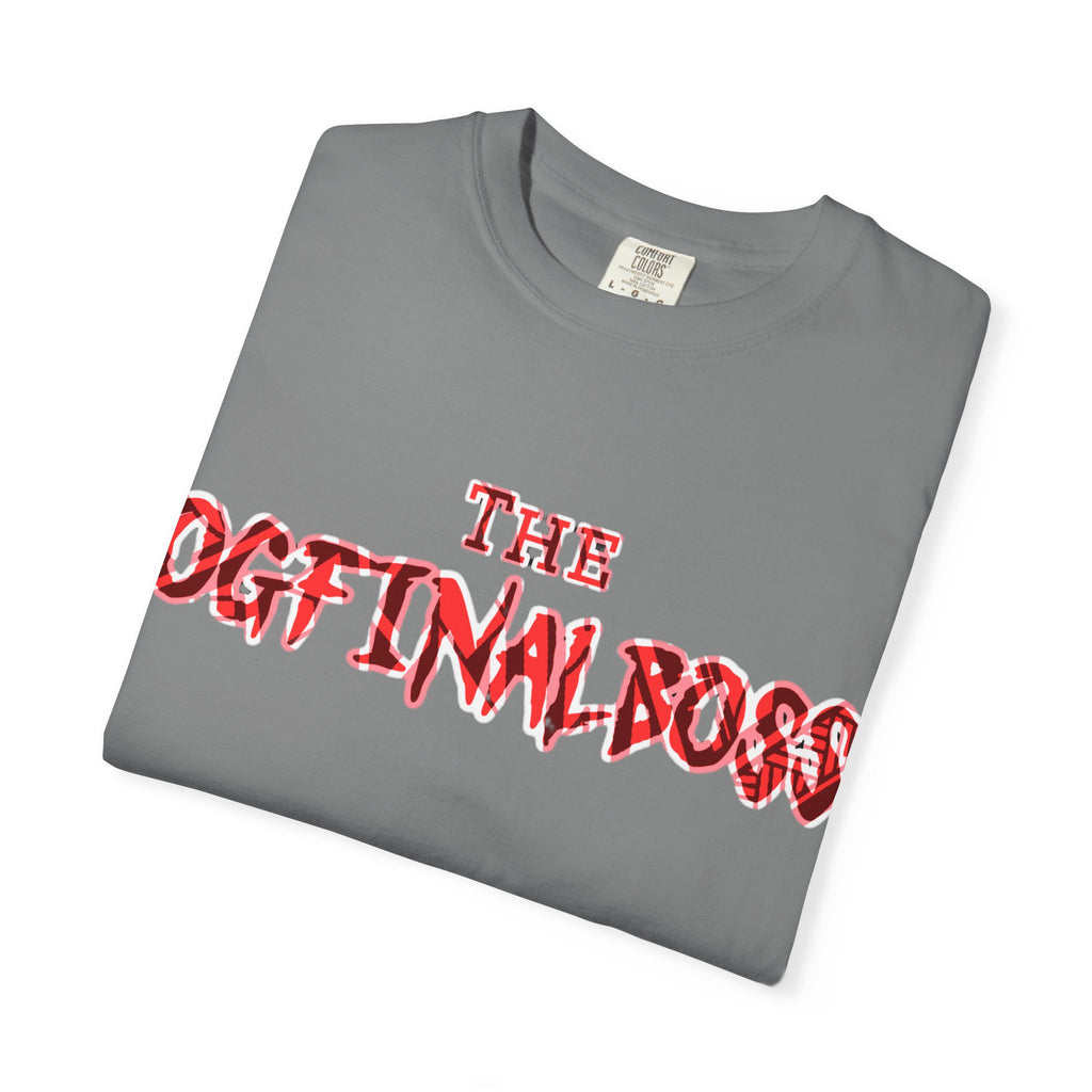Graphic T-Shirt — "The OGFinalBoss" Red Flame Text Tee
