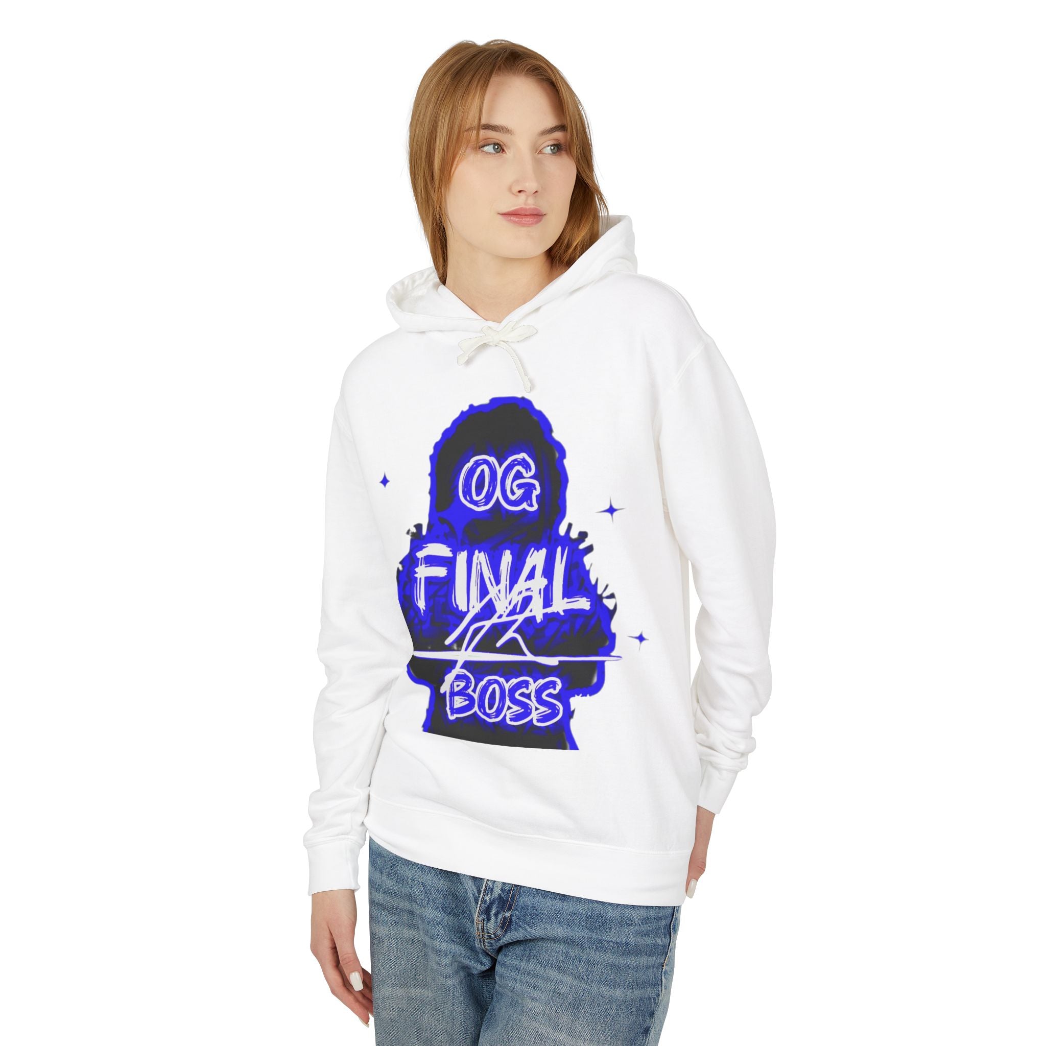 OG Final Boss Hoodie — Sapphire graphic Pullover