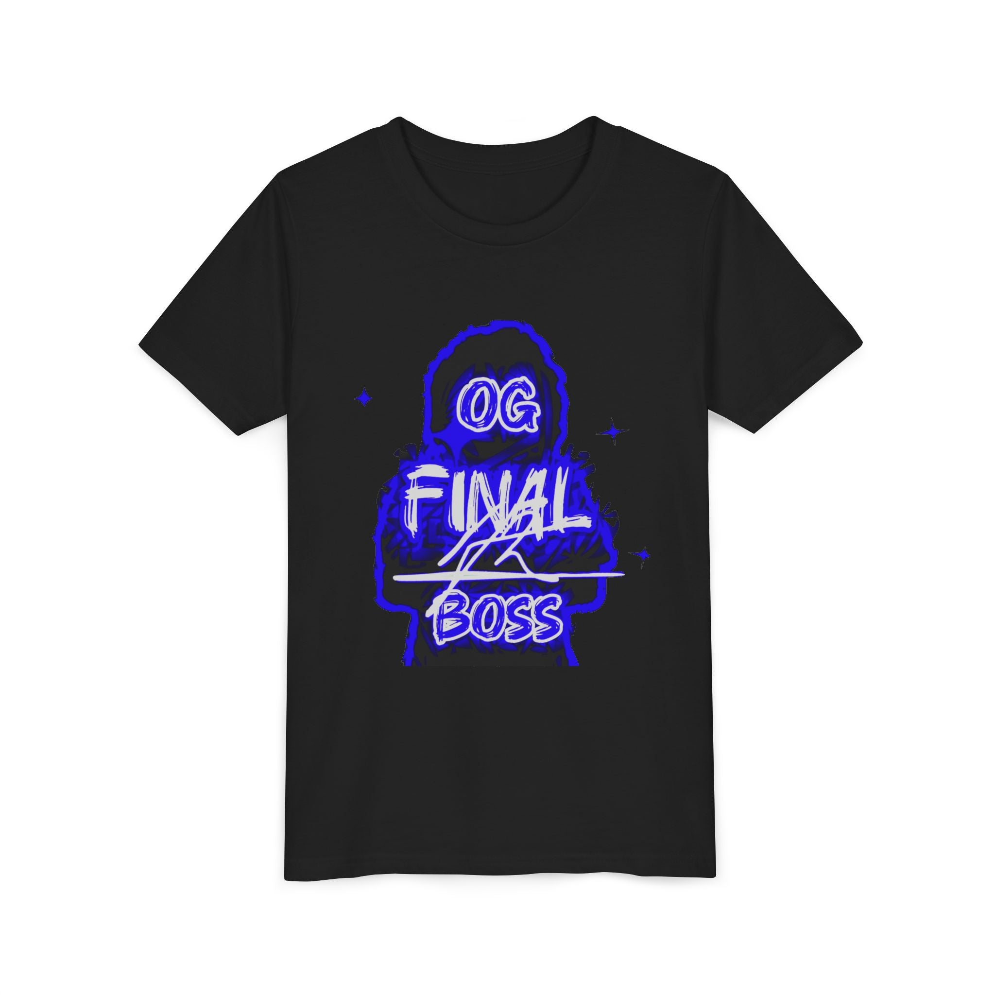 Youth Tee — "OG Final Boss" - Sapphire - Graphic Shirt