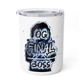 Insulated Coffee Mug — 'OG Final Boss' - Silver - Graphic 10oz Travel Tumbler