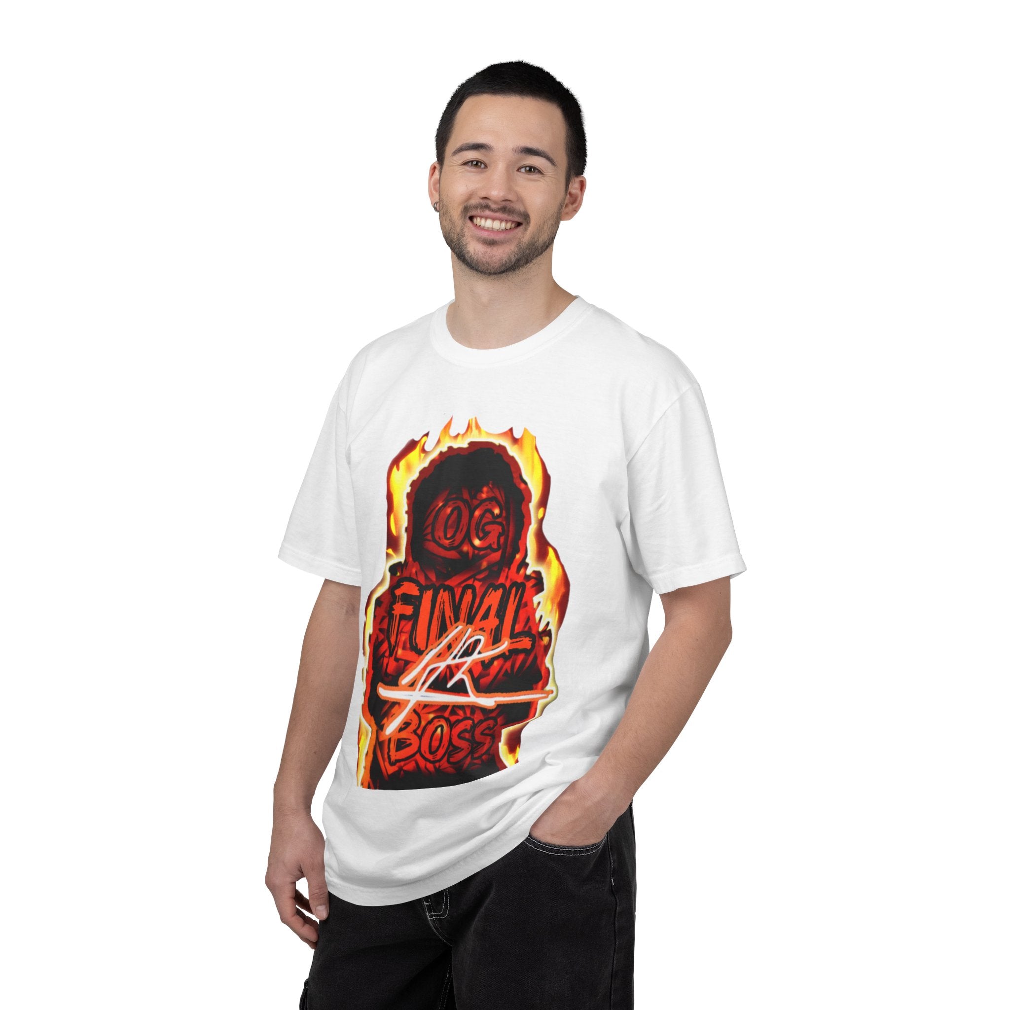 OG Final Boss T-shirt — Flame Orange - Graphic designer Streetwear
