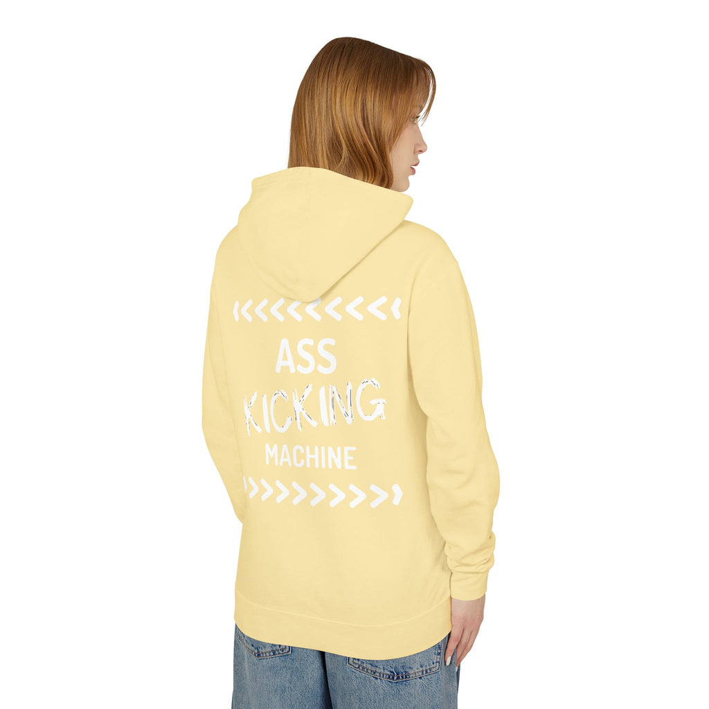 Hoodie — "Ass Kicking Machine" Lightweight Casual Pullover