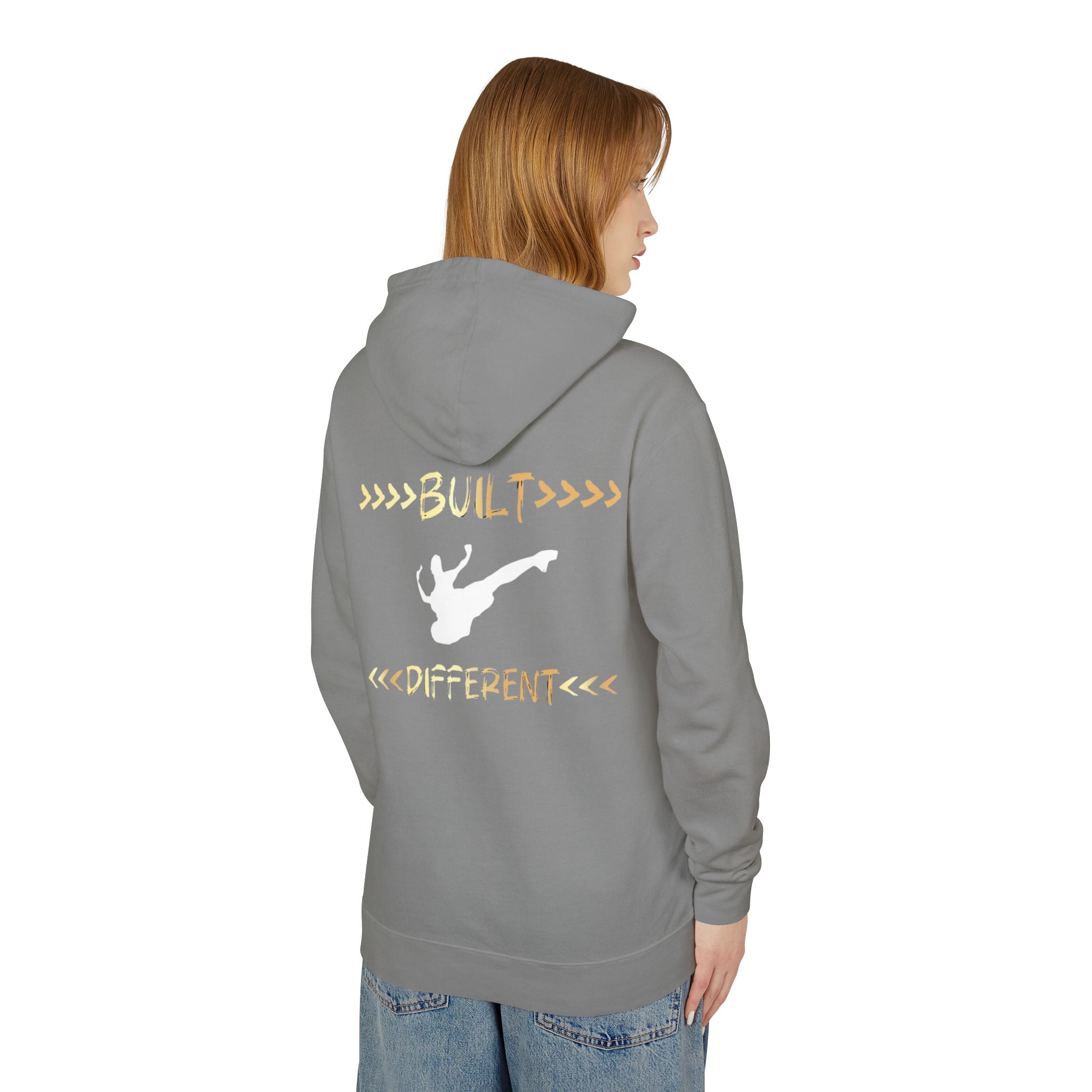 Built Different Martial Arts Hoodie — Karate Kick Graphic Pullover