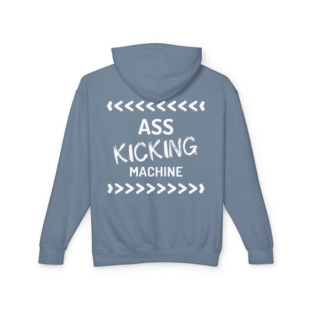 Hoodie — "Ass Kicking Machine" Lightweight Casual Pullover