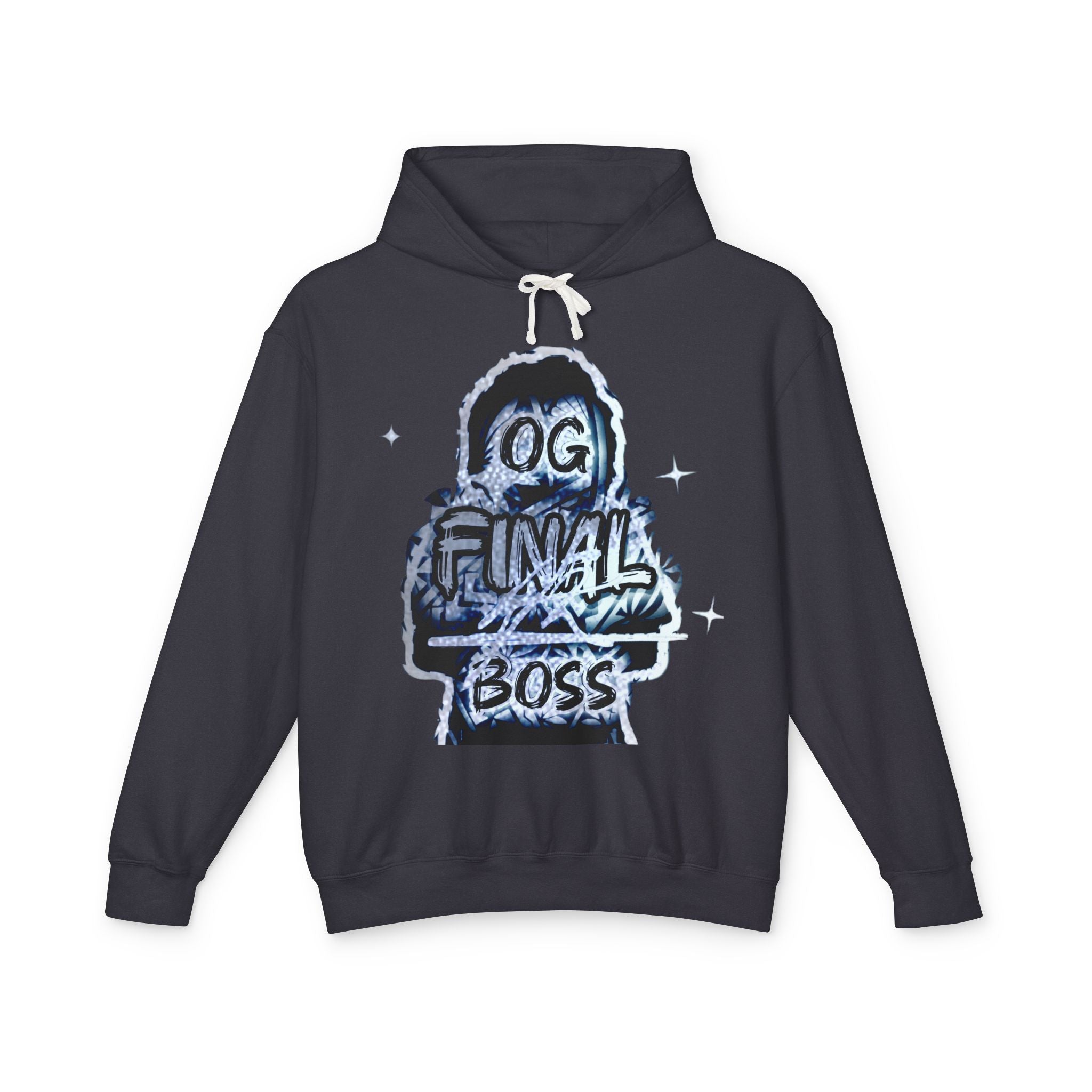 OG Final Boss Hoodie — Silver Graphic Pullover