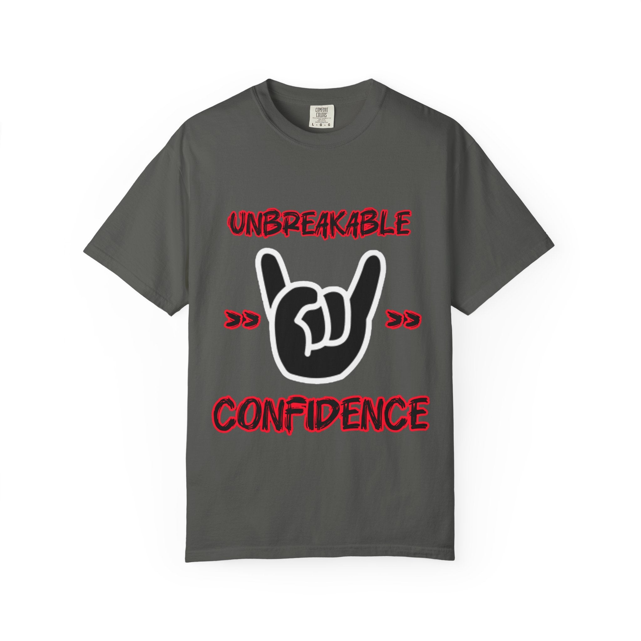 Unbreakable Confidence T-Shirt — Rock Hand Sign Graphic Tee