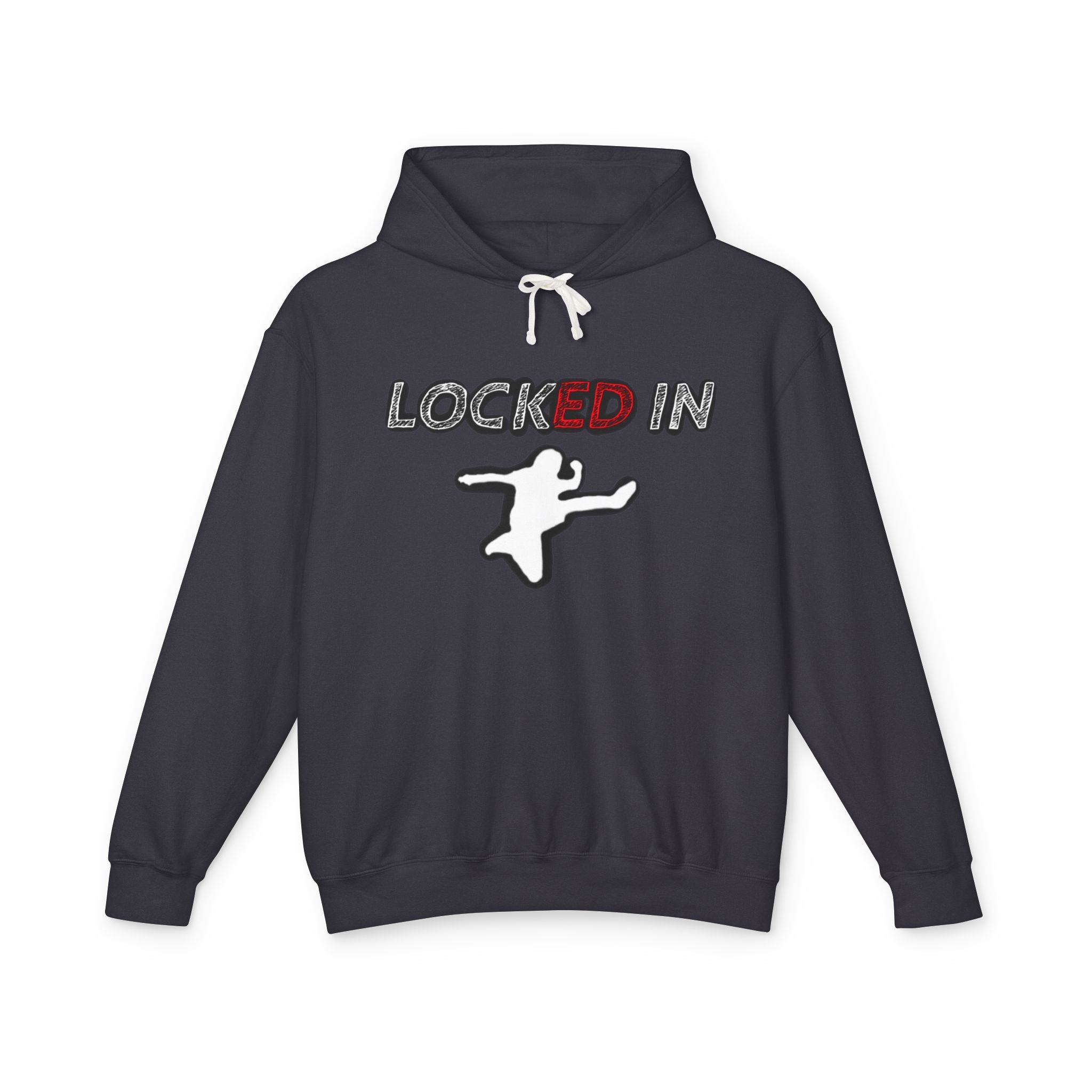 Locked In Hoodie — 'Locked In' Graphic Hooded Sweatshirt with Back Star Name Detail