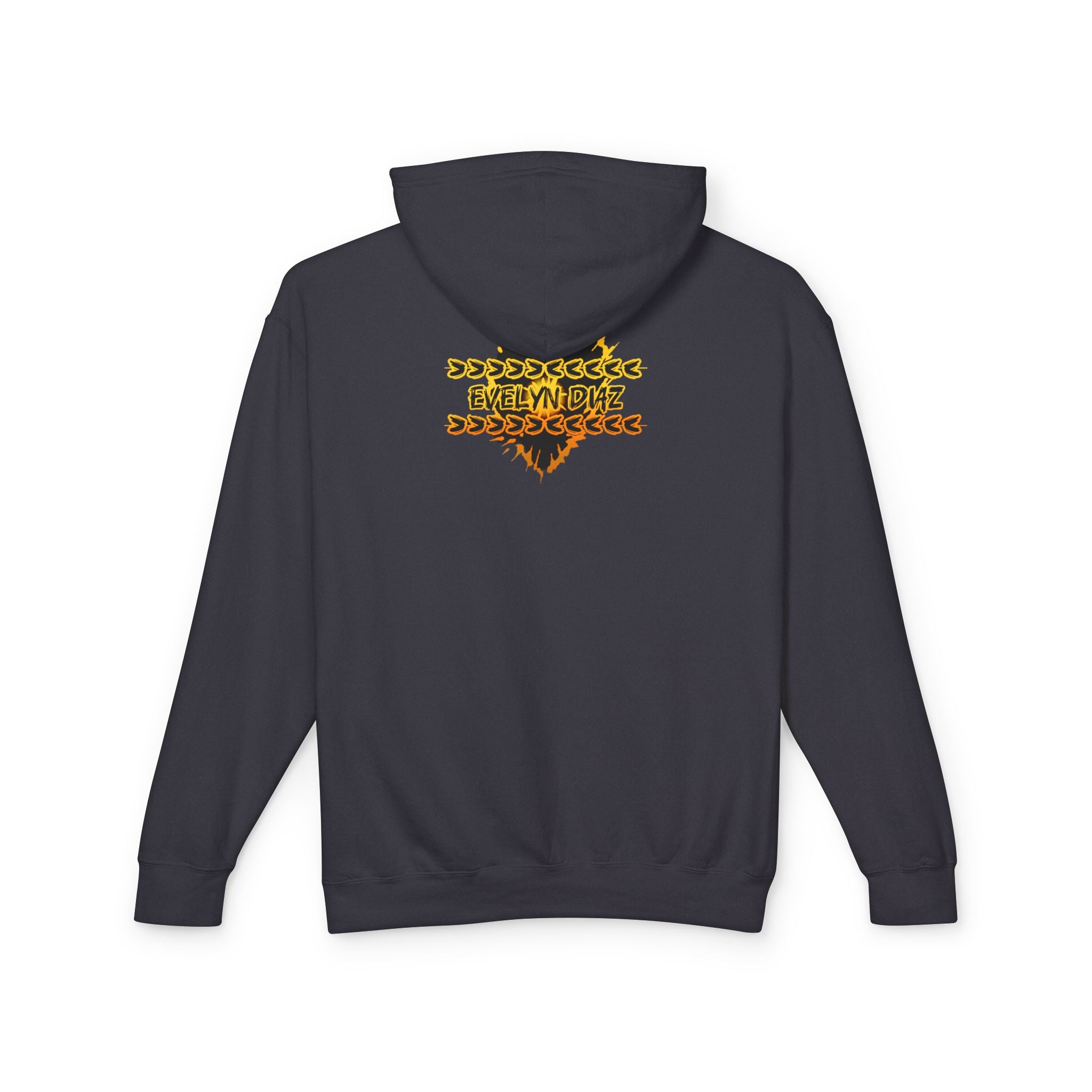 Badass Flame Graphic Hoodie — Bold Retro Fire Text Lightweight Hooded Sweatshirt