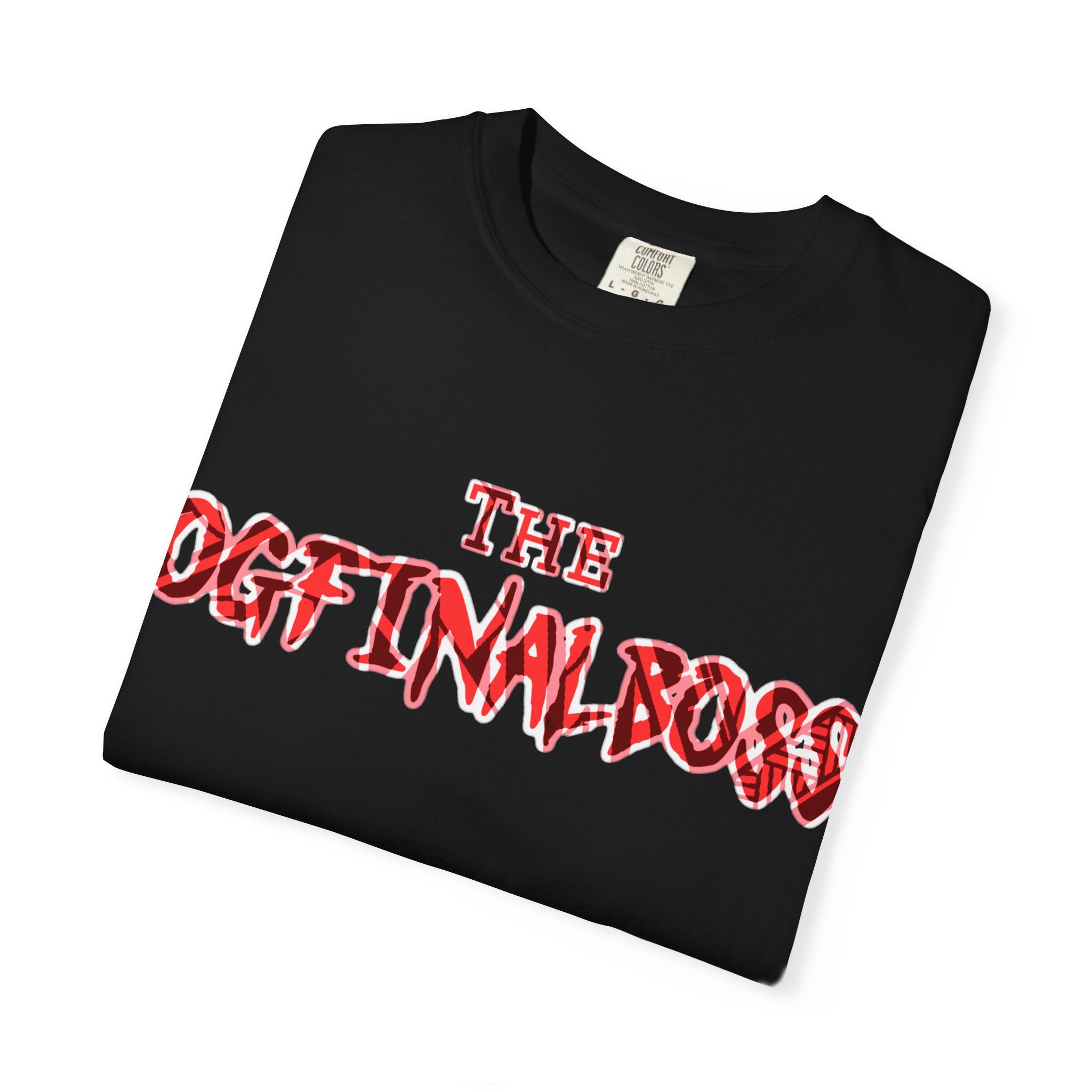 Graphic T-Shirt — "The OGFinalBoss" Red Flame Text Tee