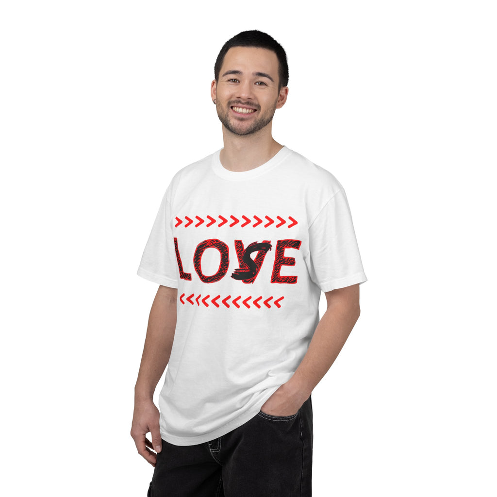Love/Lose Graphic T-Shirt — Red Heartbeat Design (Angel Rivera)